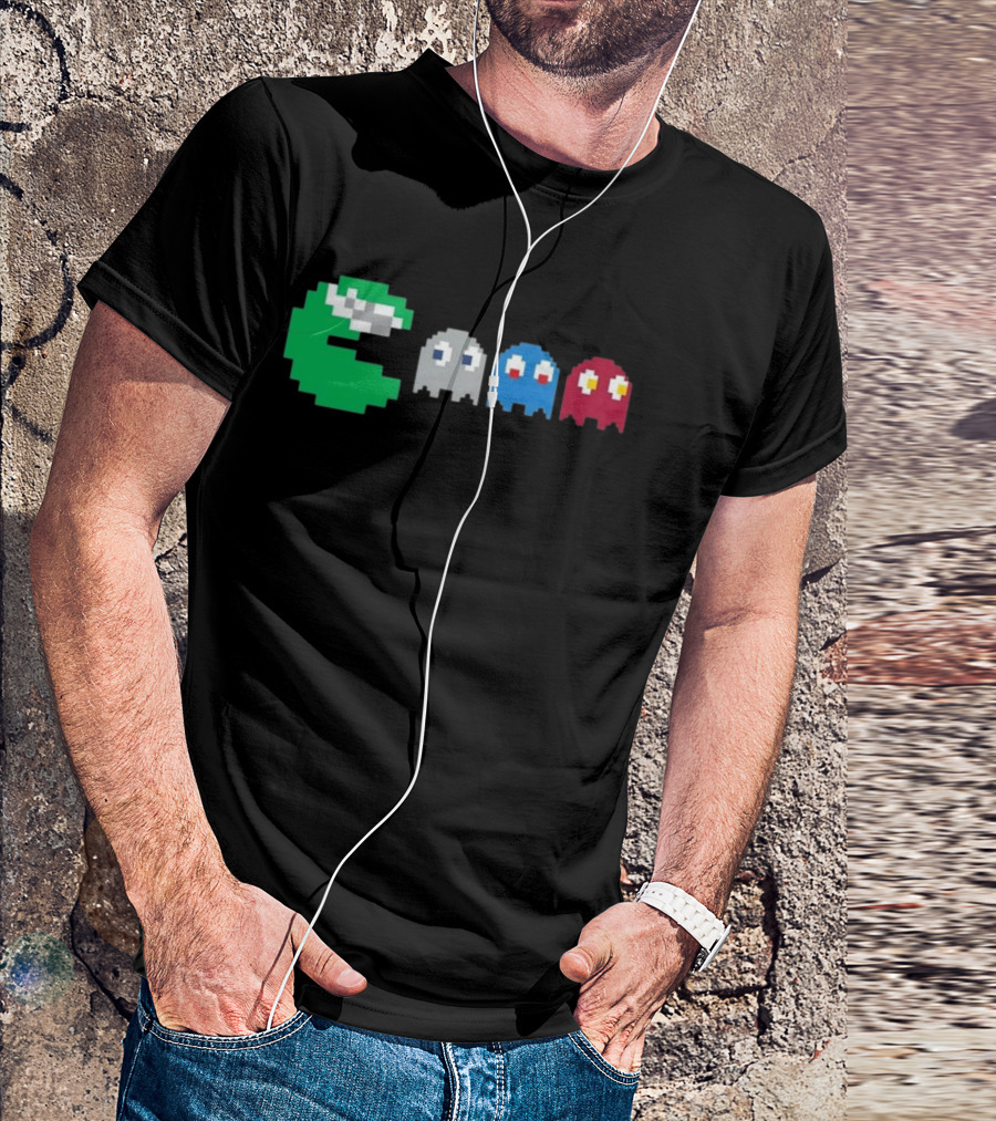 NFC East Rivalry Pac-Man Ghosts Football Theme T-Shirt