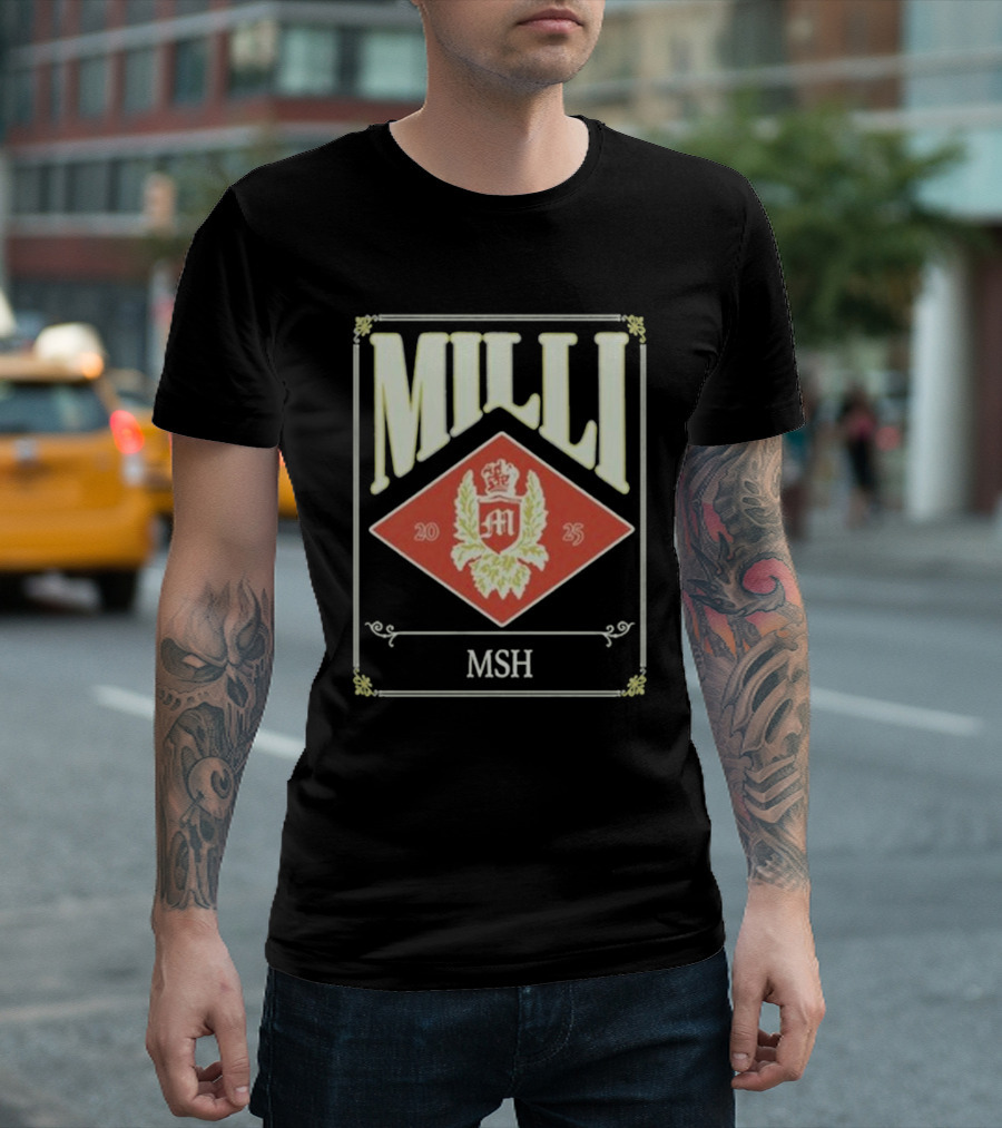 Milli MSH 2025 Emblem Red Diamond Crest T-Shirt