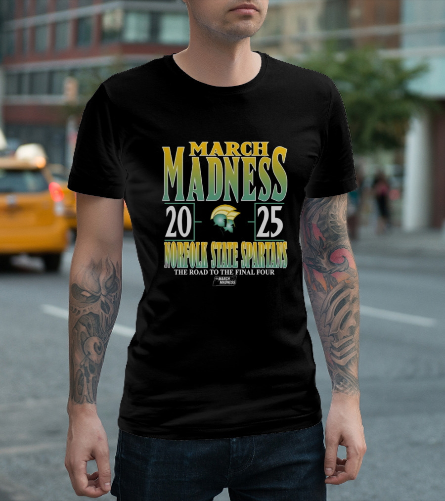 Norfolk State Spartans March Madness 2025 NCAA DI Men’s Tournament The Road To The Final Four T-Shirt