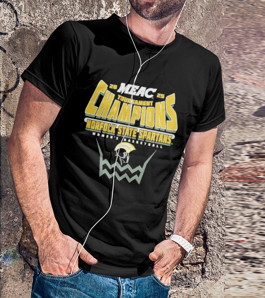 Norfolk State Spartans Women’s Basketball MEAC Tournament Champions 2025 T-Shirt