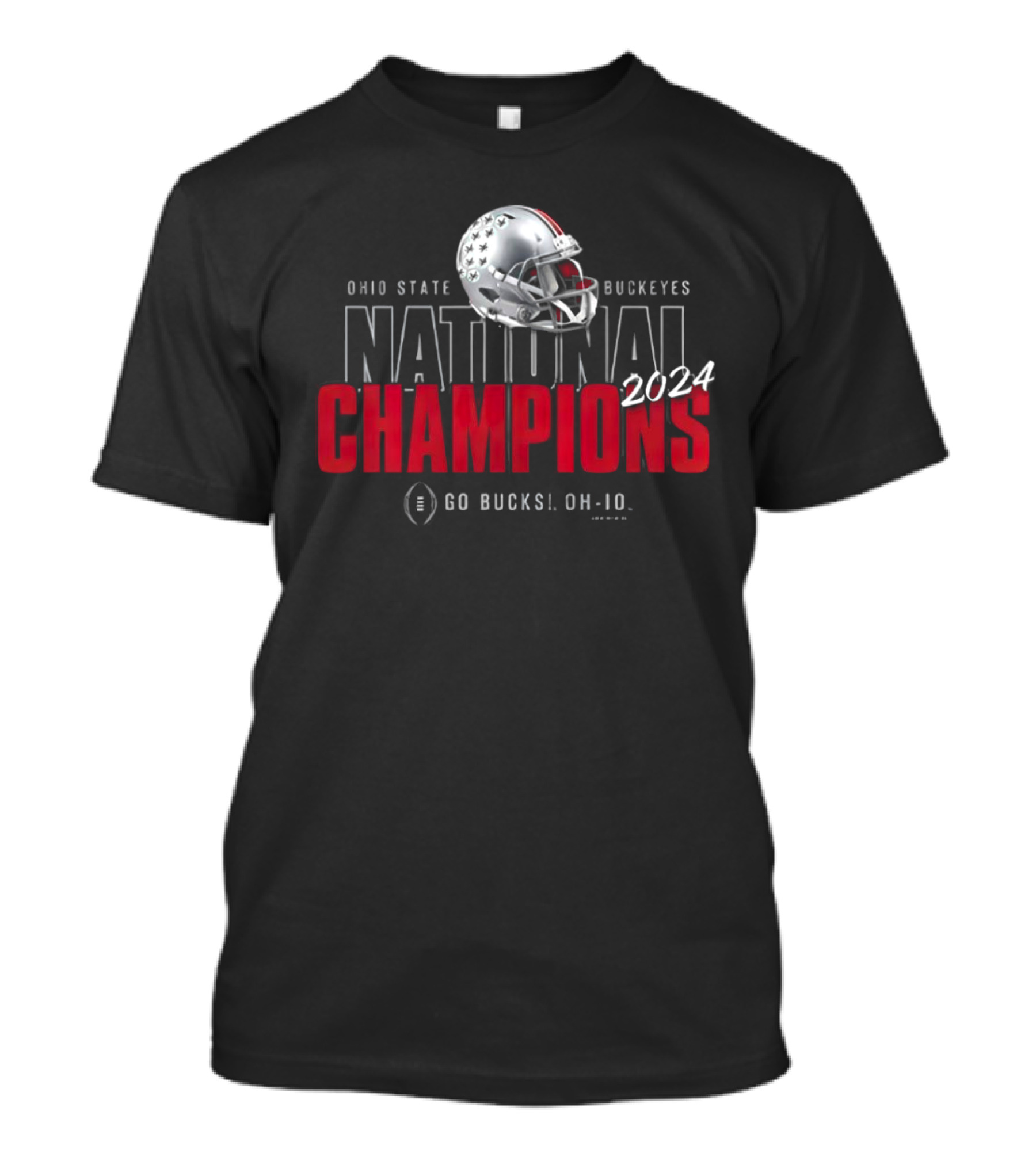 Ohio State Buckeyes National Champions 2024 Go Bucks OH-IO Helmet T-Shirt
