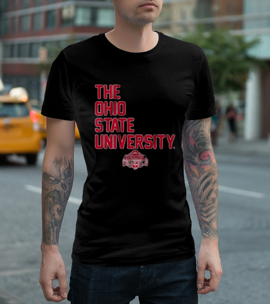Ohio State Buckeyes 2024 The Ohio State University Football National Champions Victory Celebration T-Shirt