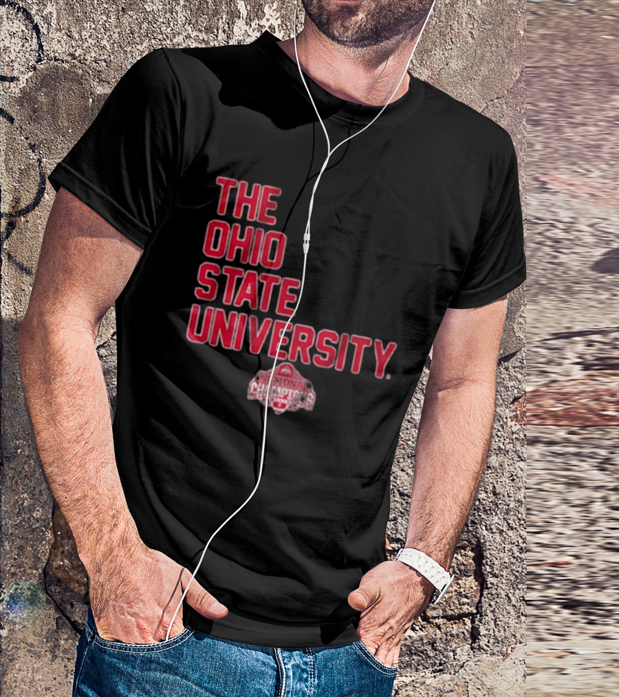 Ohio State Buckeyes 2024 The Ohio State University Football National Champions Victory Celebration T-Shirt