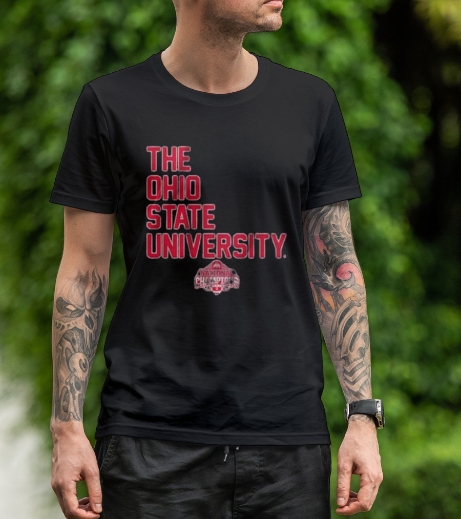 Ohio State Buckeyes 2024 The Ohio State University Football National Champions Victory Celebration T-Shirt