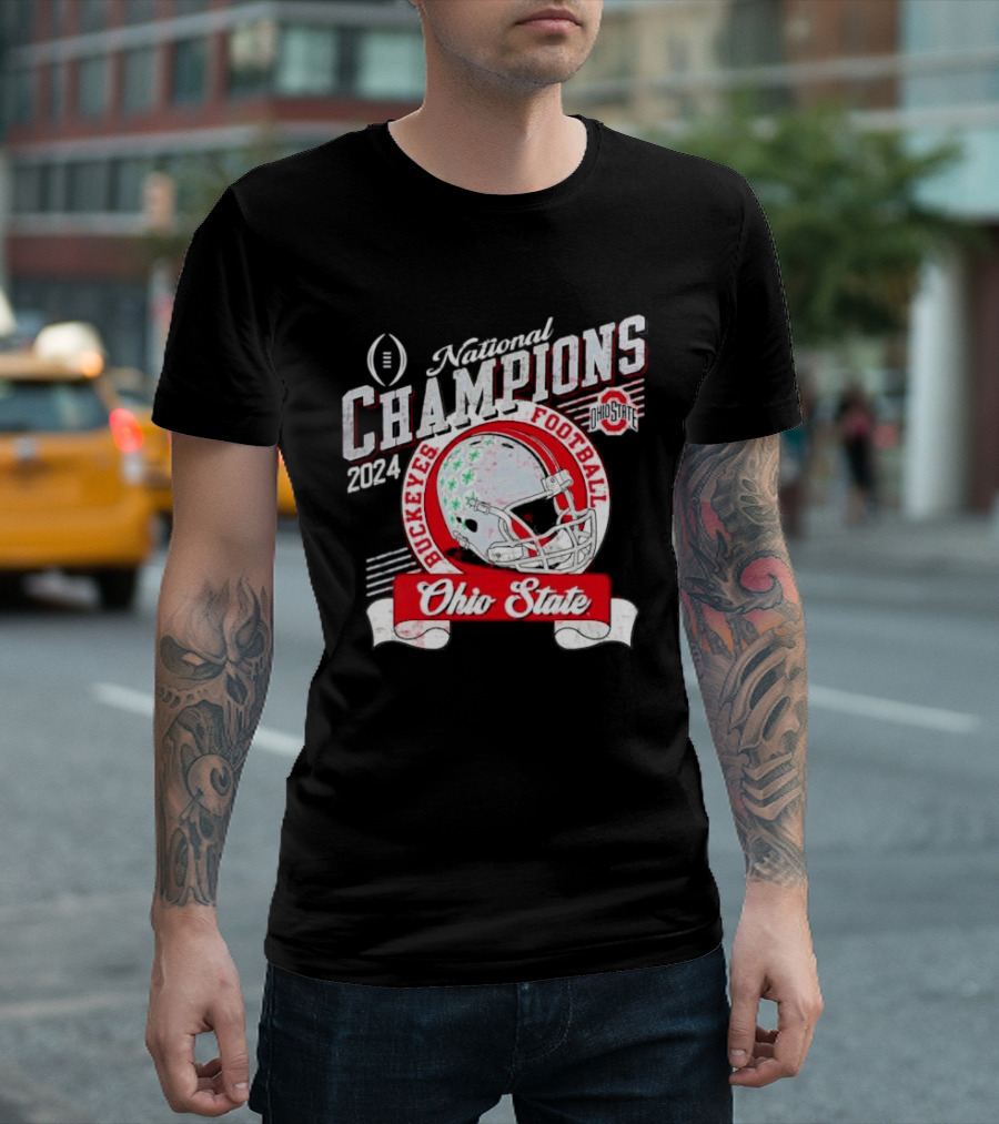 Ohio State Buckeyes Football National Champions 2024 Helmet Logo T-Shirt