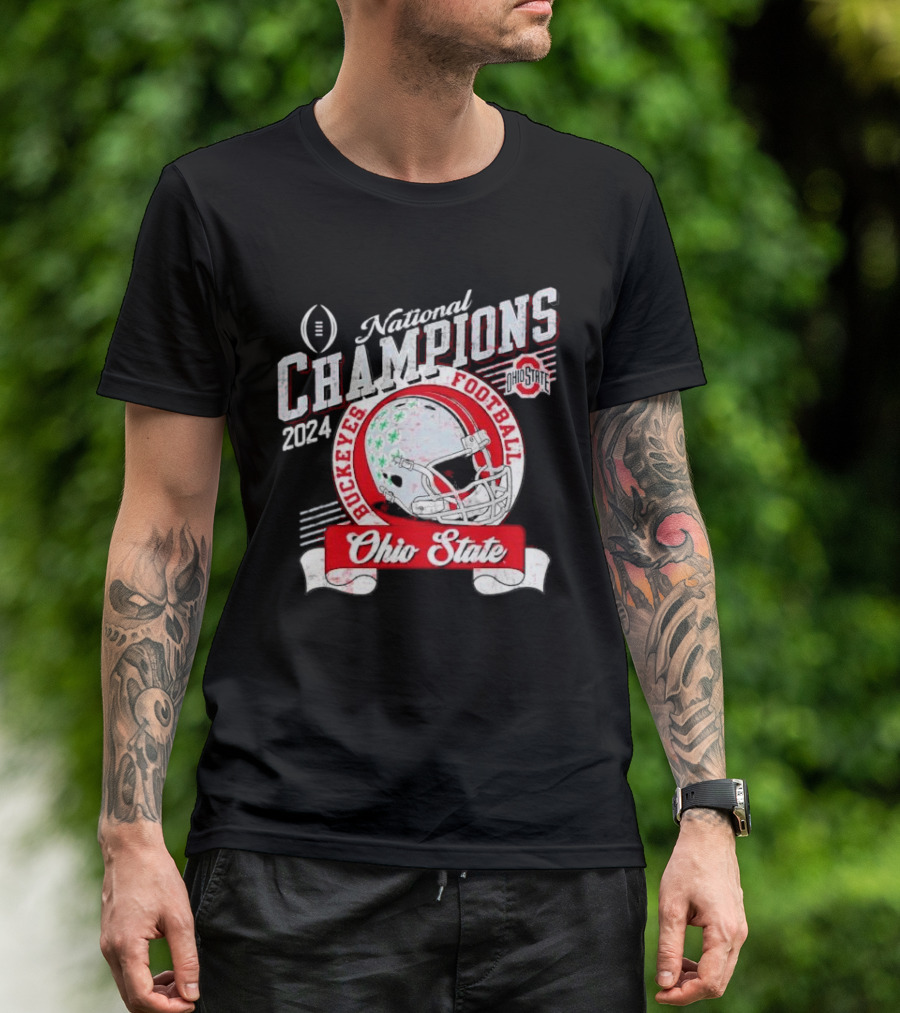 Ohio State Buckeyes Football National Champions 2024 Helmet Logo T-Shirt