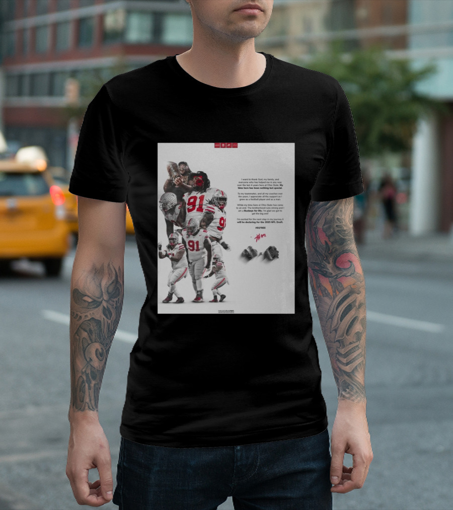 Ohio State Buckeyes 91Free Signature Thank God Family And Support Over Last 4 Years At Ohio State T-Shirt