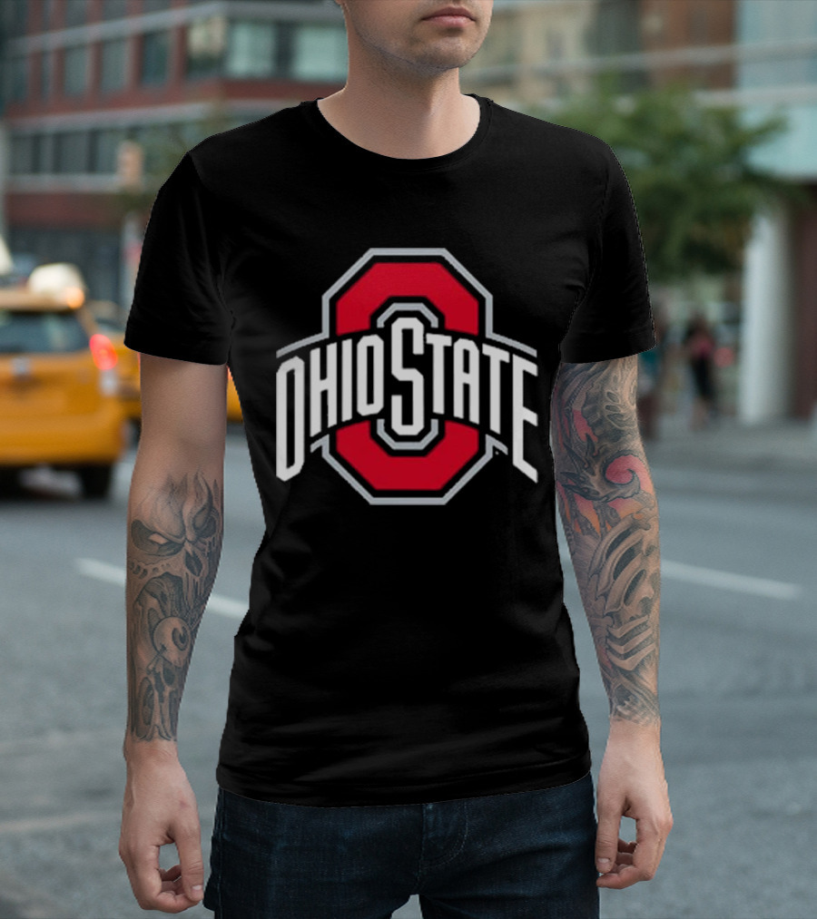 Ohio State Buckeyes O Icon with Text T-Shirt