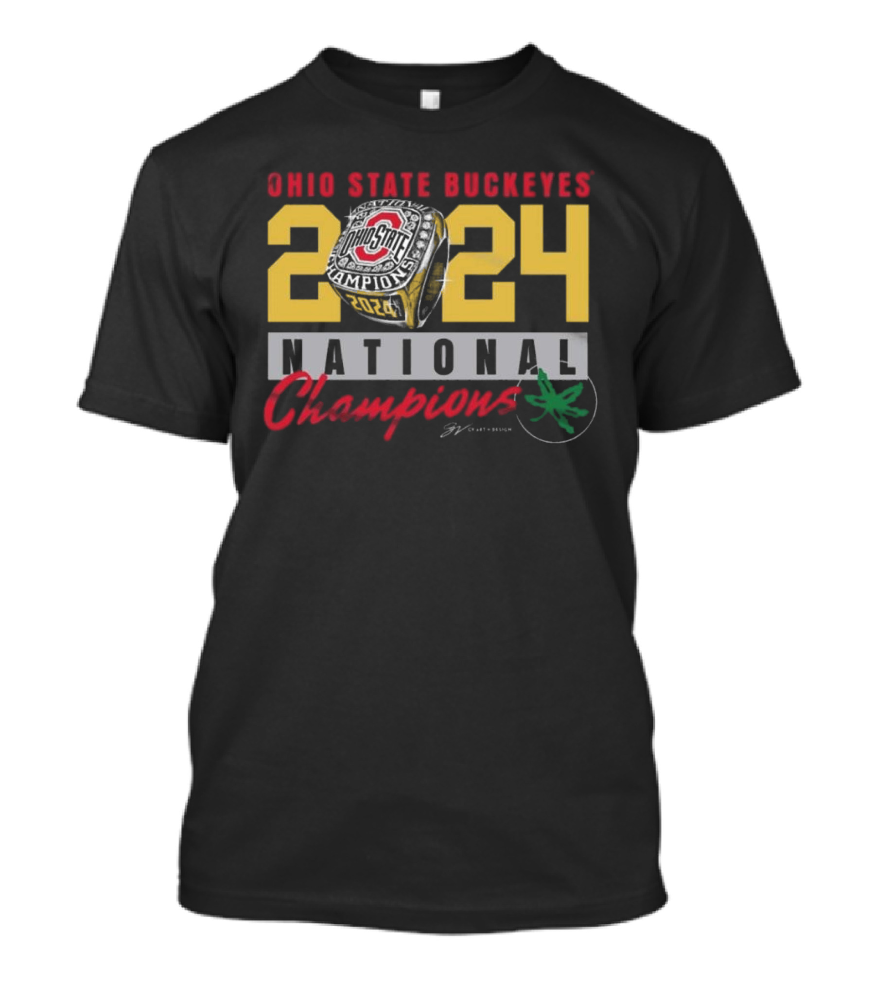 Ohio State Buckeyes 2024 National Champions Football Playoff Rings T-Shirt
