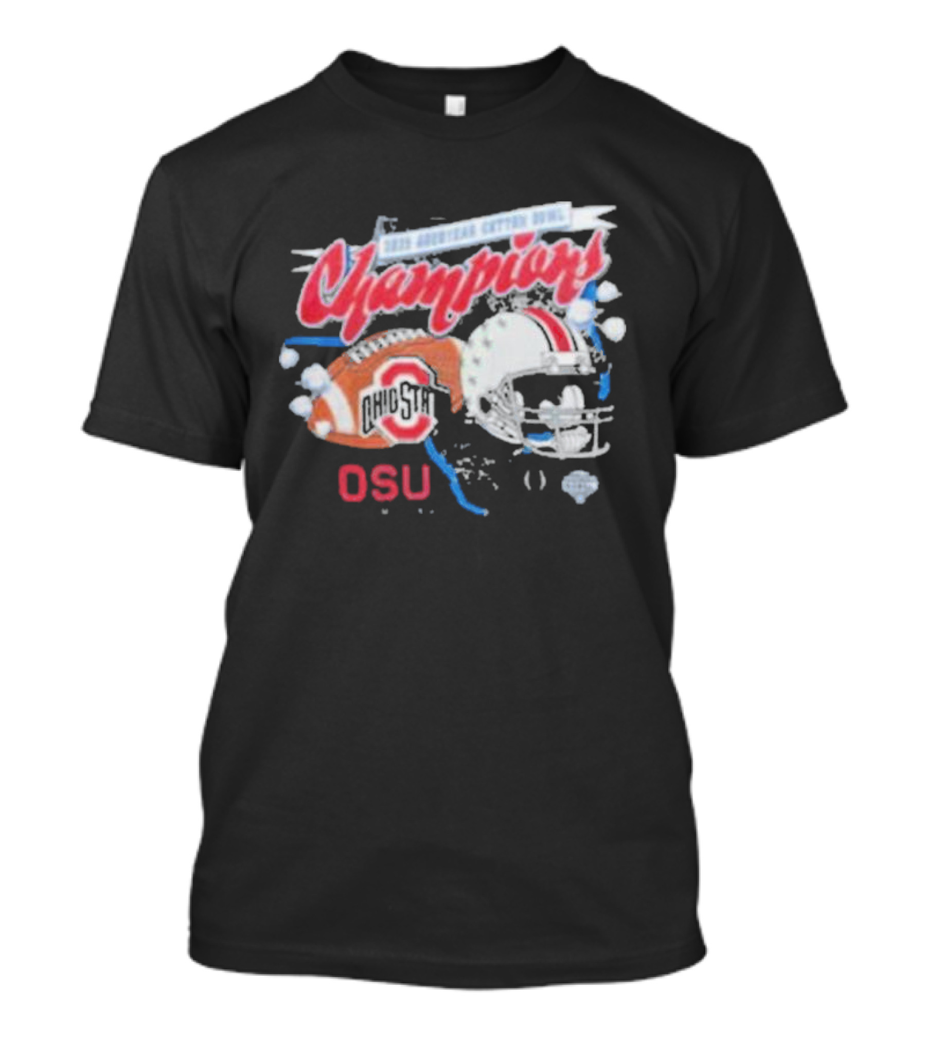 Ohio State Buckeyes 2025 Cotton Bowl Champions OSU CFP Semifinal Win Helmet T-Shirt