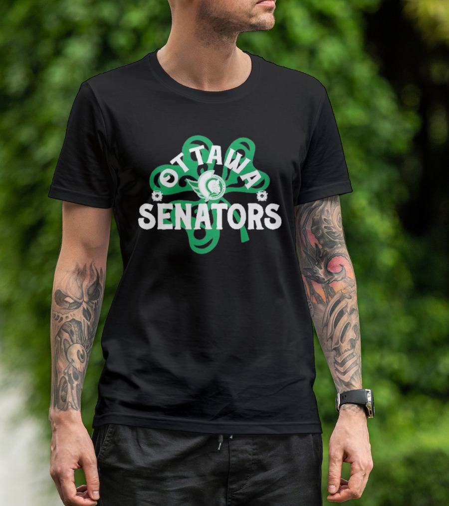 Ottawa Senators St. Patrick's Day Shamrock Hockey Richmond T-Shirt