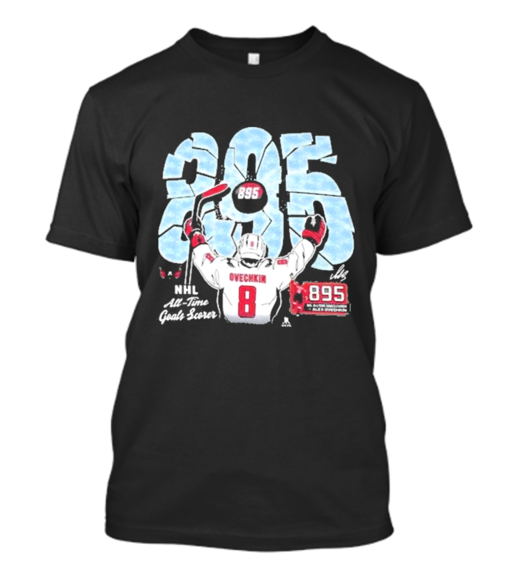 Ovechkin 895 All Time Goals NHL Legends Tribute T-Shirt
