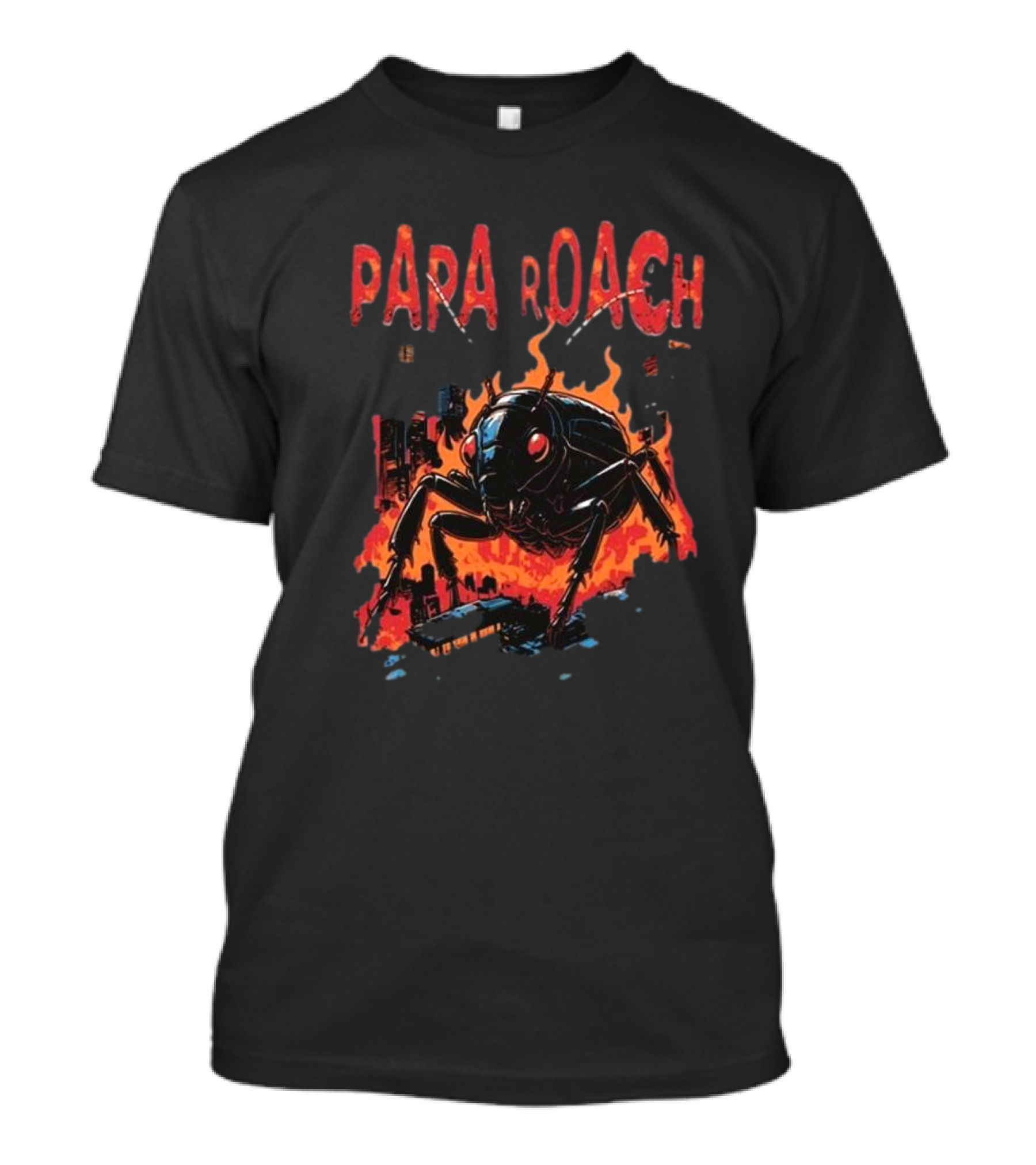 Papa Roach North American Tour 2025 Fiery Insect Urban Scene T-Shirt