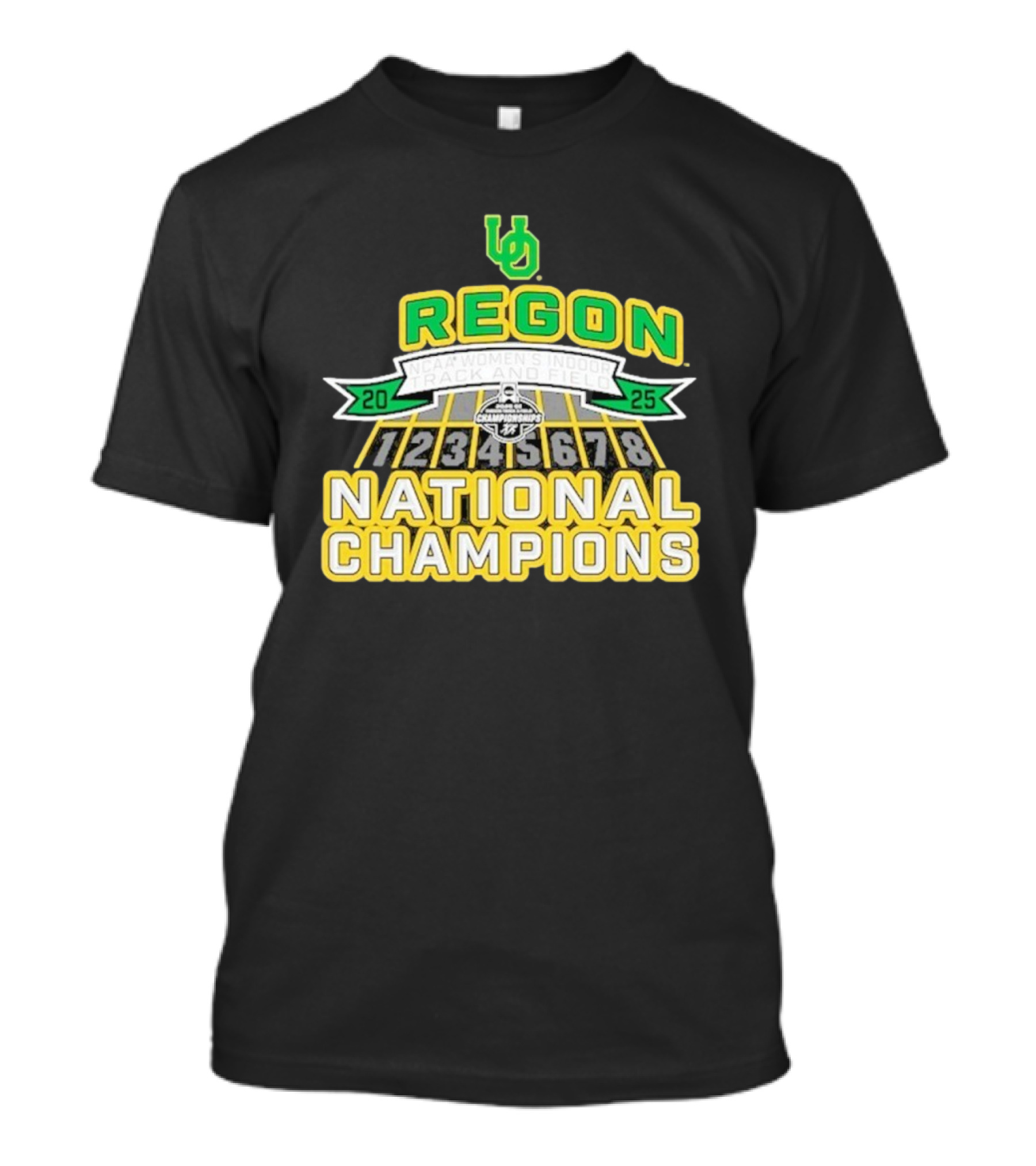 Oregon Ducks 2025 NCAA Women’s Indoor Track & Field National Champions T-Shirt