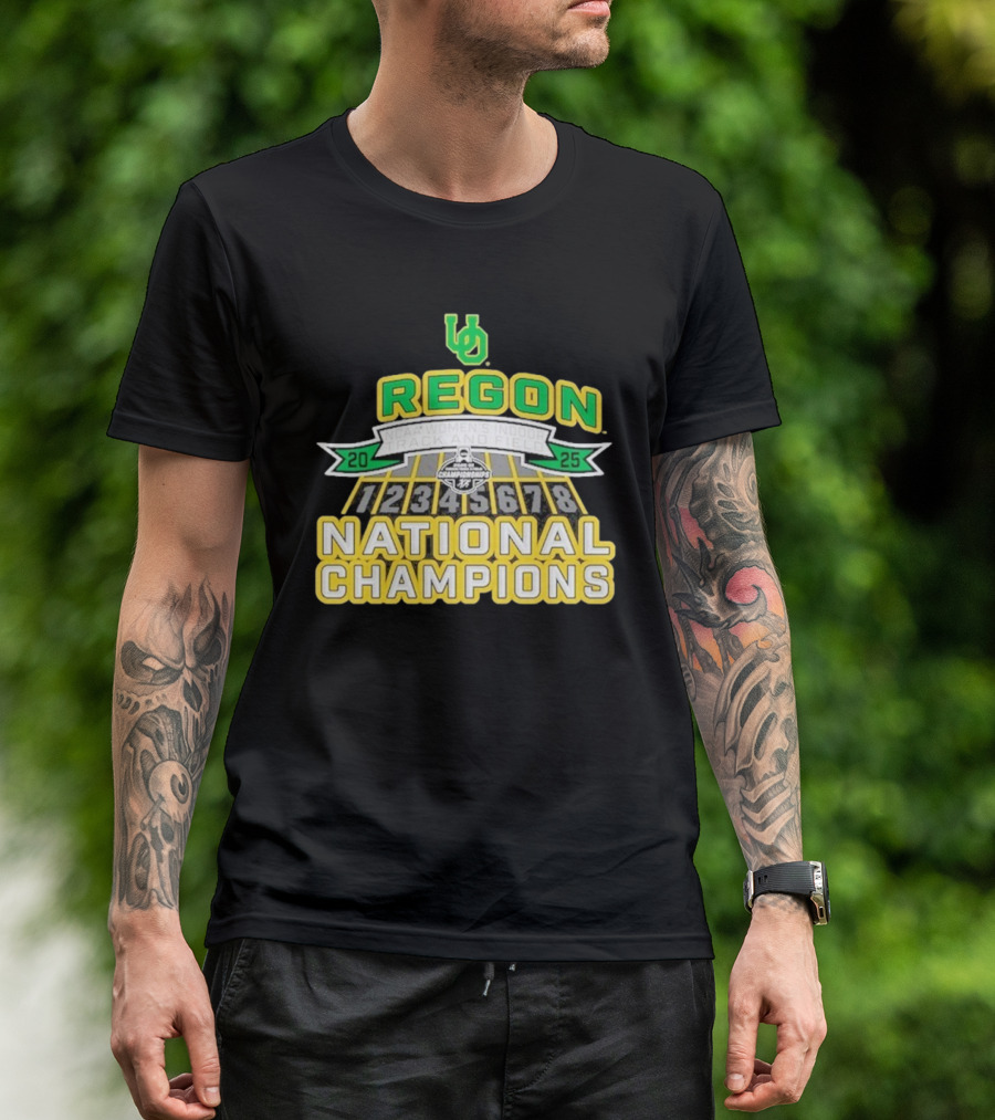 Oregon Ducks 2025 NCAA Women’s Indoor Track & Field National Champions T-Shirt