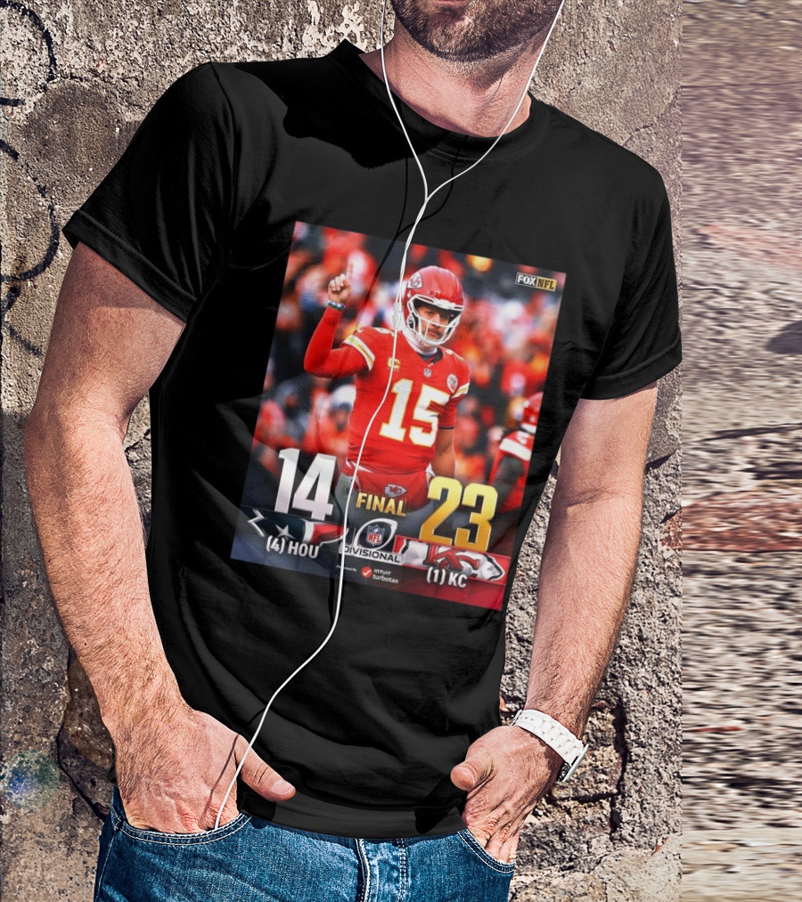 Patrick Mahomes Kansas City Chiefs 23-14 Victory Over Houston Texans NFL Divisional Championship T-Shirt