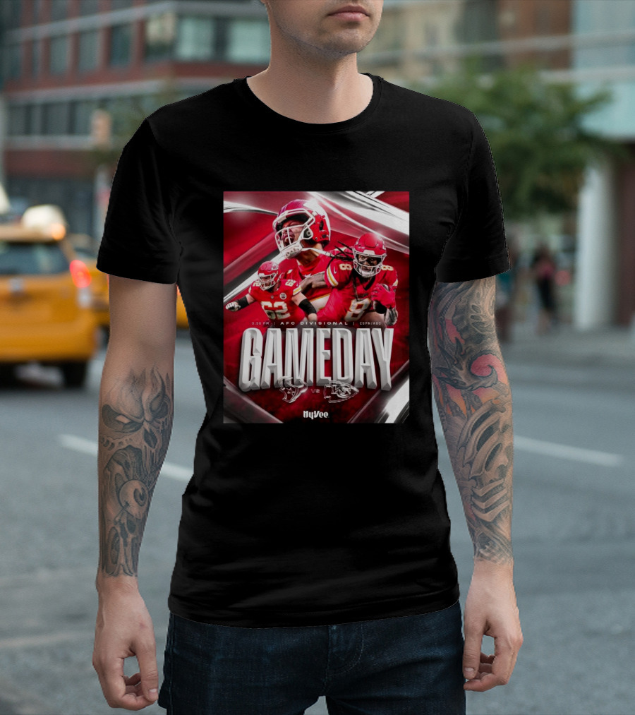 Patrick Mahomes II Joseph Thuney DeAndre Hopkins Kansas City Chiefs Vs Houston Texans AFC Divisional Gameday 3:30 PM ESPN/ABC T-Shirt