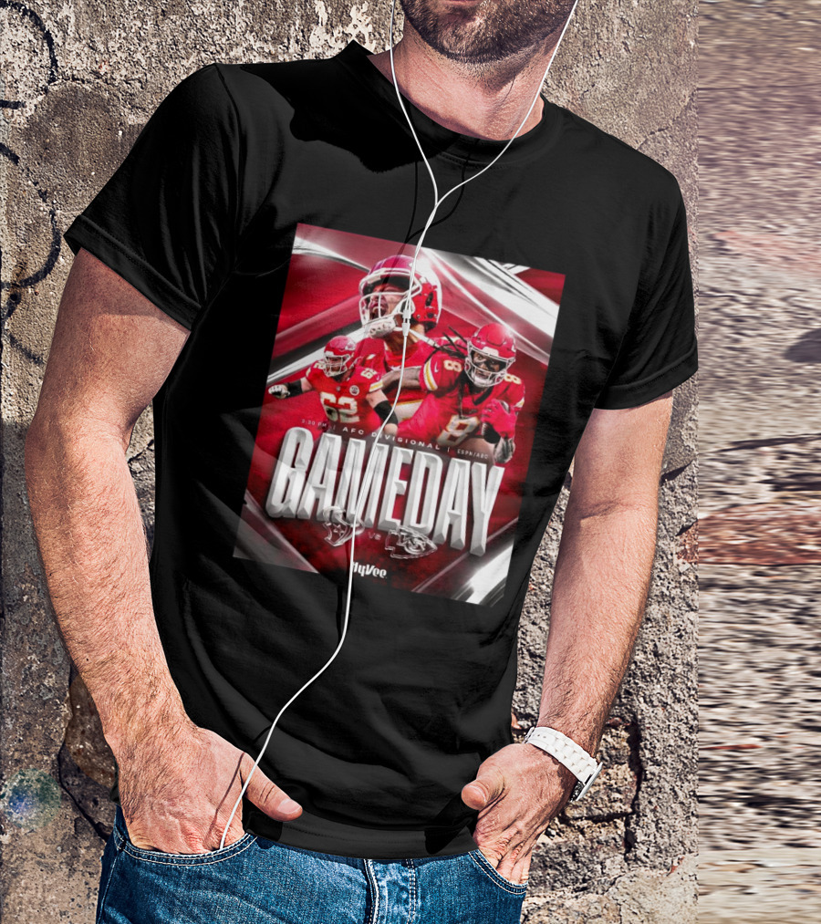 Patrick Mahomes II Joseph Thuney DeAndre Hopkins Kansas City Chiefs Vs Houston Texans AFC Divisional Gameday 3:30 PM ESPN/ABC T-Shirt