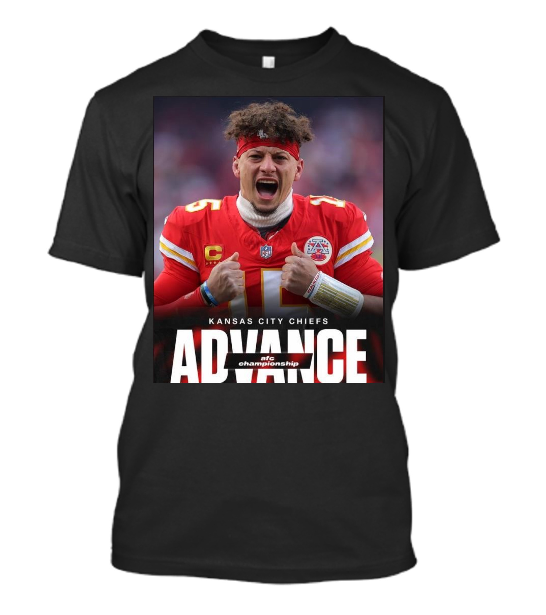 Kansas City Chiefs Advance To AFC Championship With Patrick Mahomes T-Shirt
