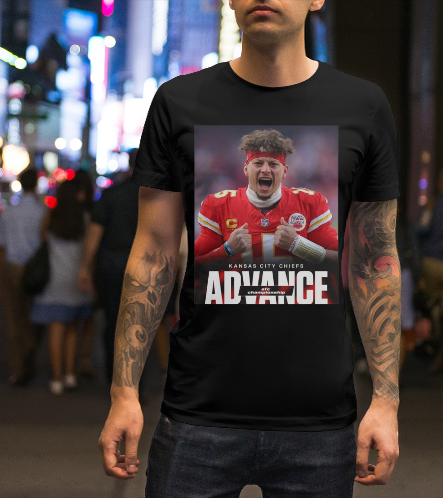 Kansas City Chiefs Advance To AFC Championship With Patrick Mahomes T-Shirt