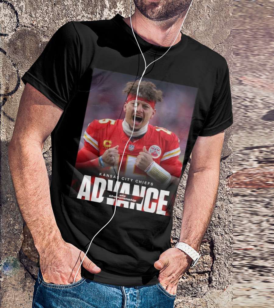Kansas City Chiefs Advance To AFC Championship With Patrick Mahomes T-Shirt