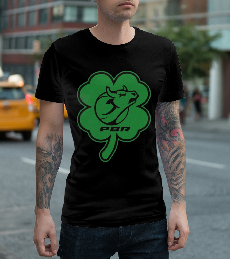 PBR Bull Head Clover Emblem T-Shirt
