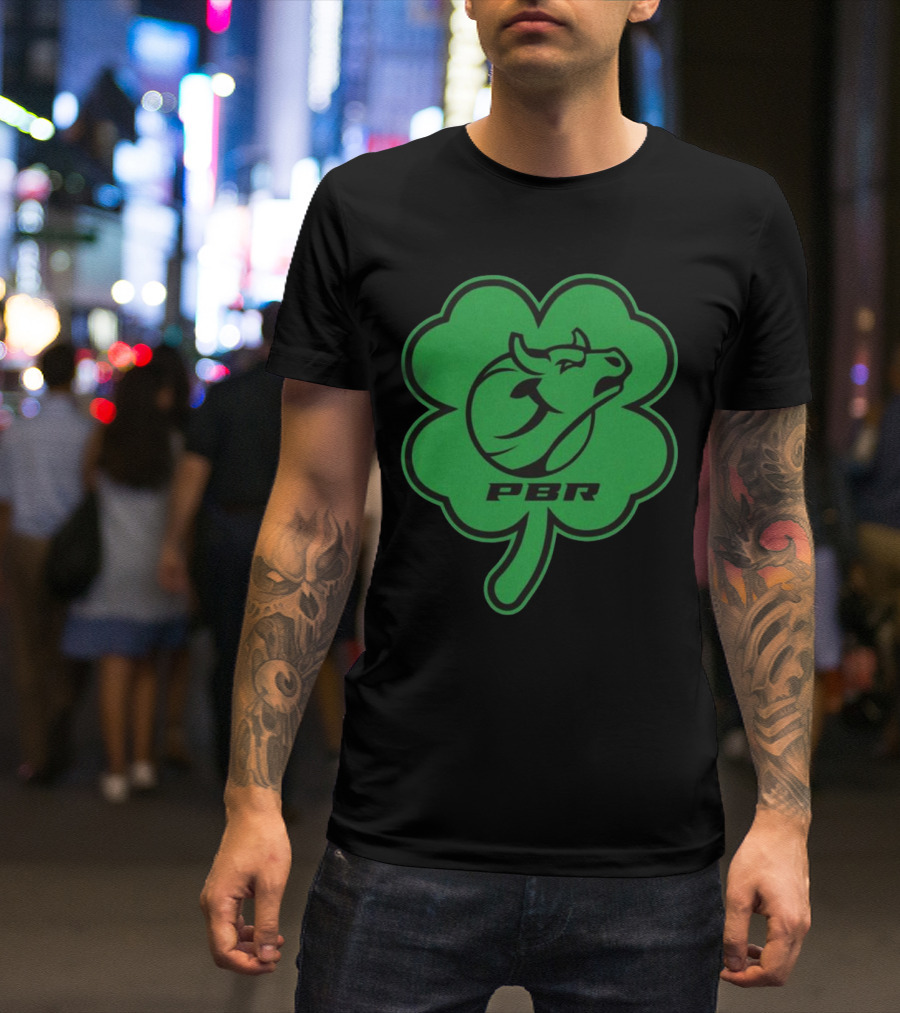 PBR Bull Head Clover Emblem T-Shirt