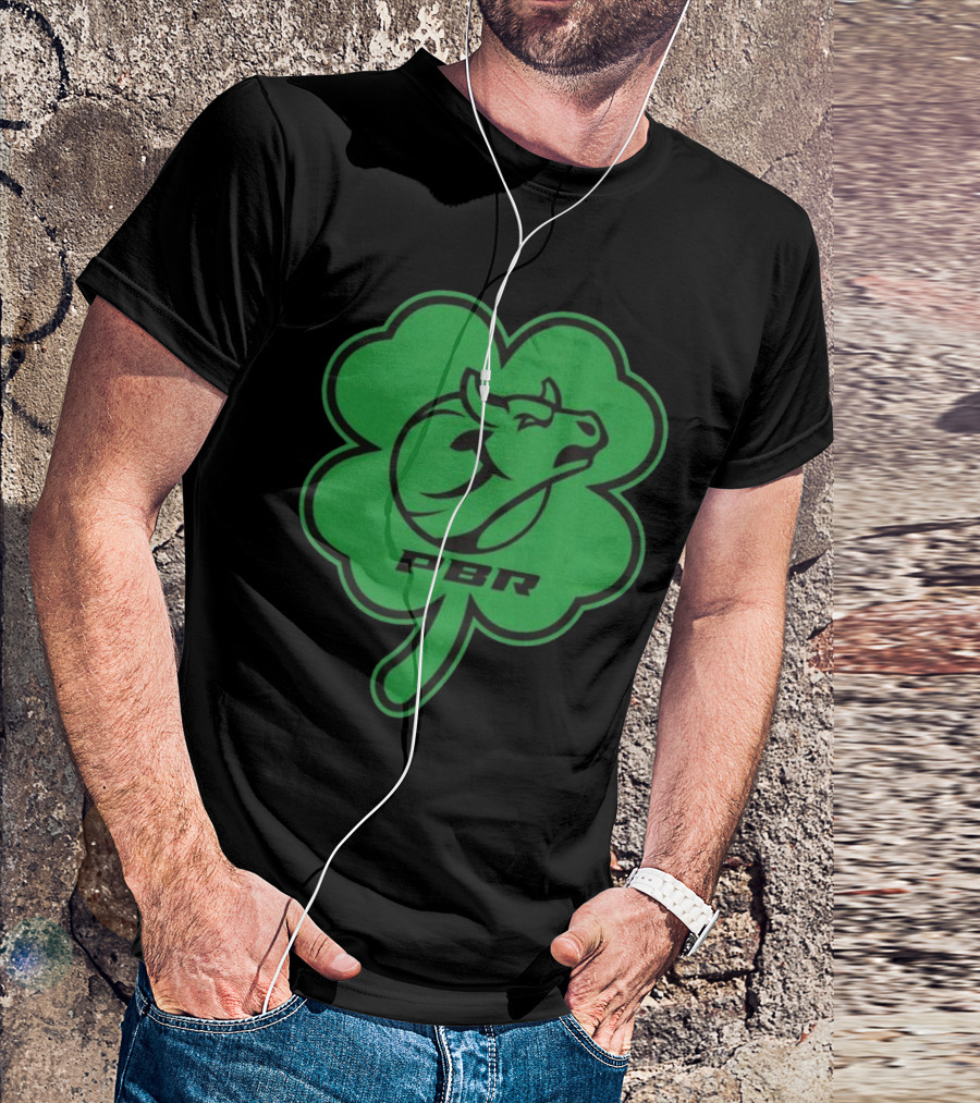 PBR Bull Head Clover Emblem T-Shirt