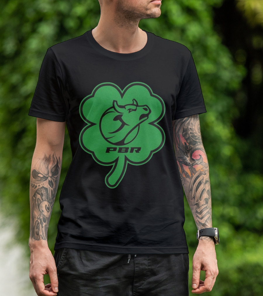 PBR Bull Head Clover Emblem T-Shirt