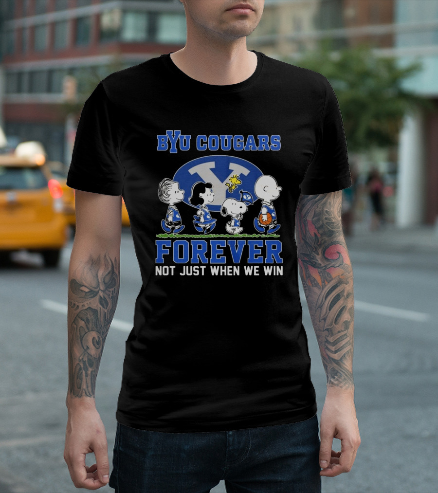 BYU Cougars Peanuts Characters Forever Not Just When We Win T-Shirt