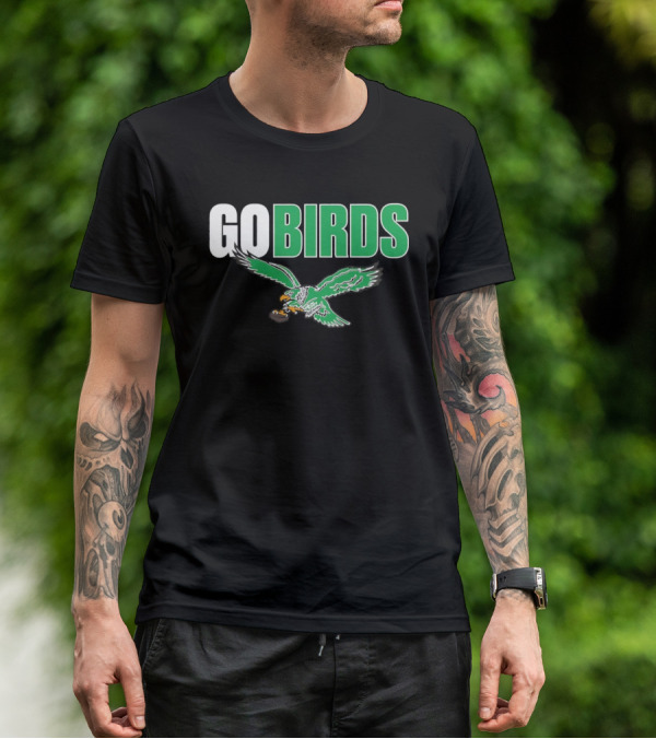 Philadelphia Eagles Go Birds Flying Eagle Emblem T-Shirt