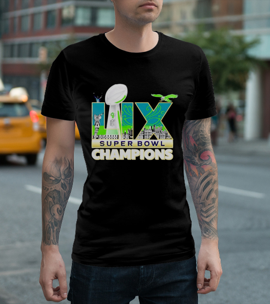 Philadelphia Eagles Super Bowl LIX Champions T-Shirt
