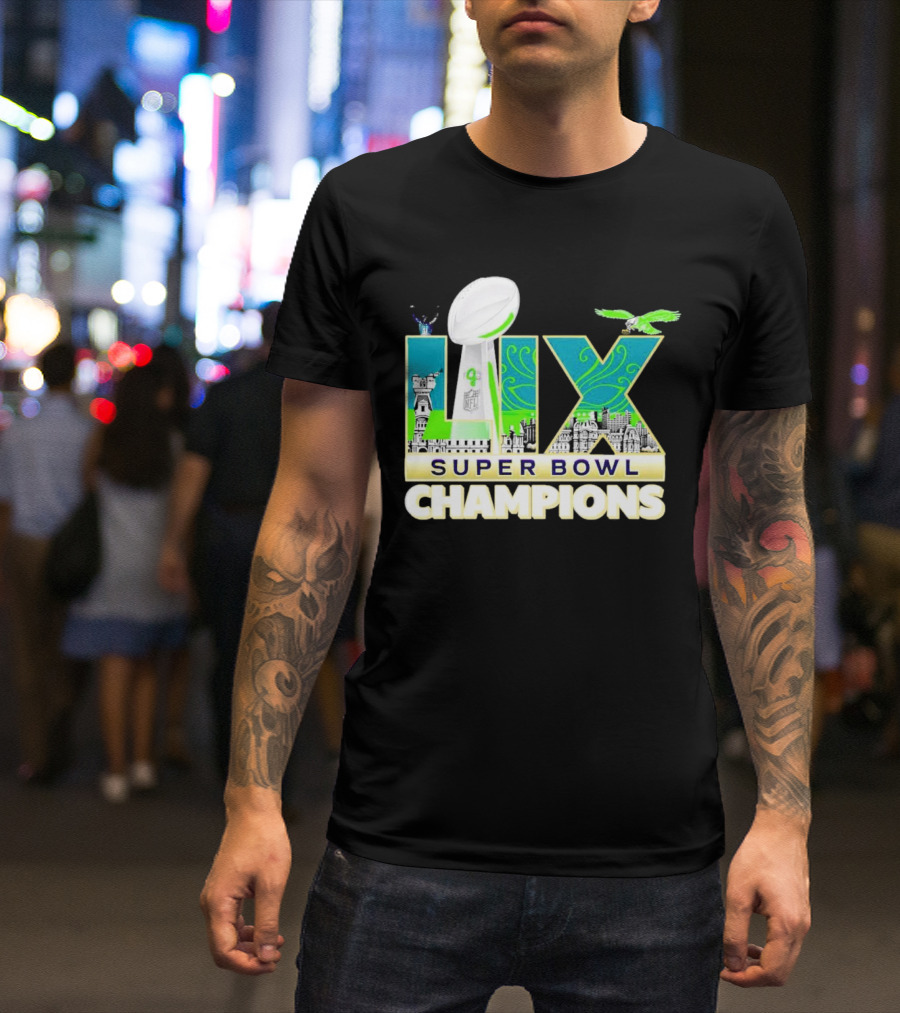 Philadelphia Eagles Super Bowl LIX Champions T-Shirt