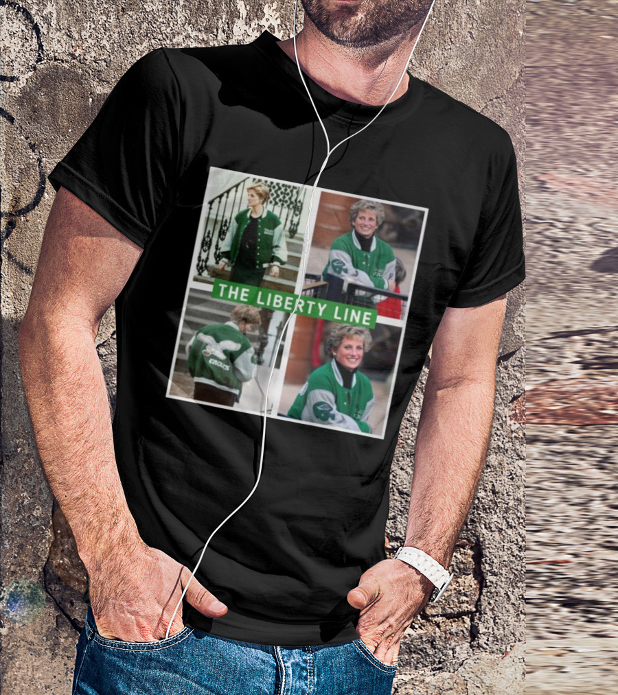 Philadelphia Eagles Princess Diana Green Jacket The Liberty Line T-Shirt