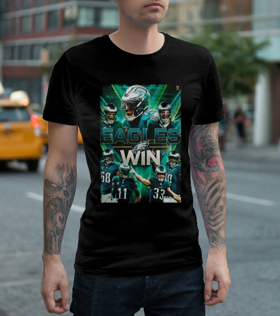 Eagles Win Philadelphia NFL Game Day Victory Over Green Bay Packers January 12th 2024 T-Shirt