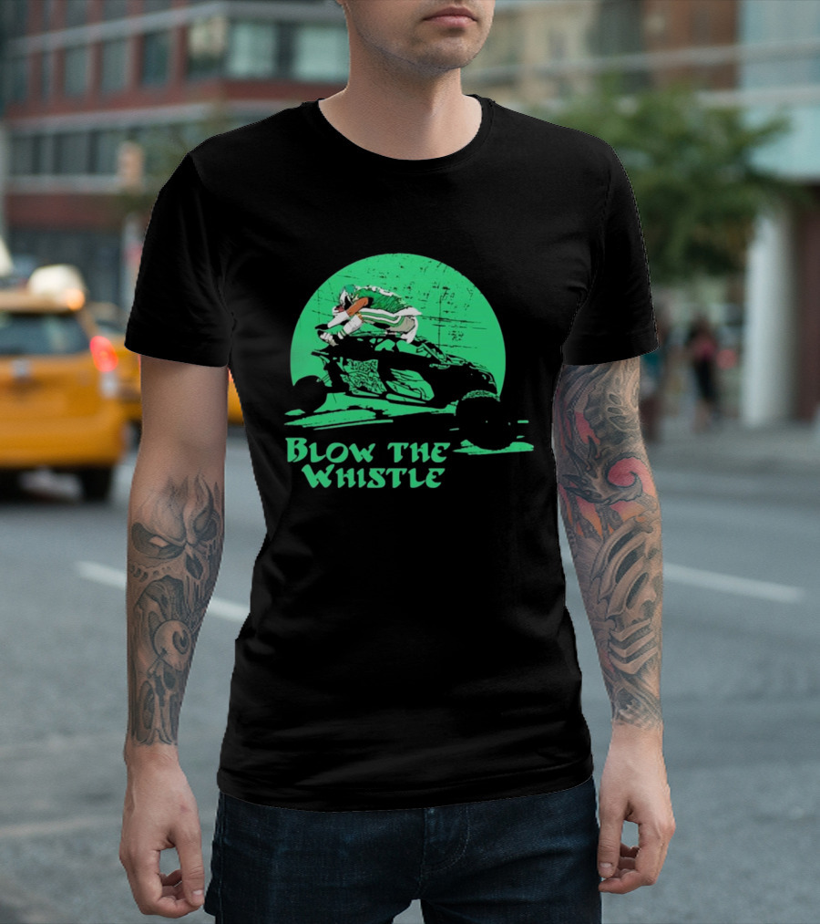 Philadelphia Eagles vs Kansas City Chiefs Blow The Whistle Green Player Illustration T-Shirt