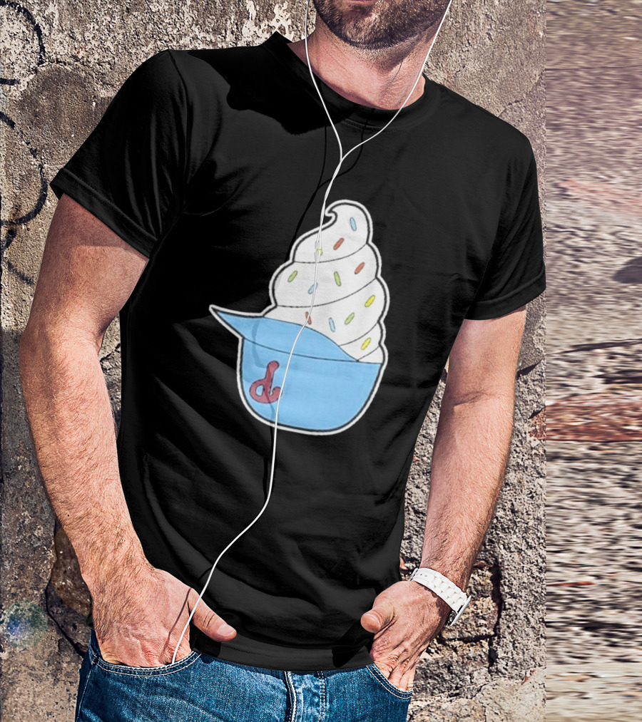 Philadelphia Phillies Ice Cream Helmet With Sprinkles T-Shirt
