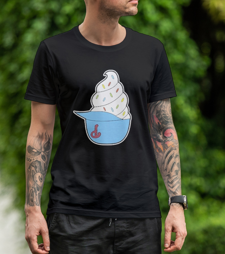 Philadelphia Phillies Ice Cream Helmet With Sprinkles T-Shirt