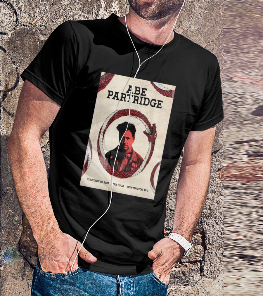 Abe Partridge February 28 2025 The Loud Huntington WV Serpent Design T-Shirt