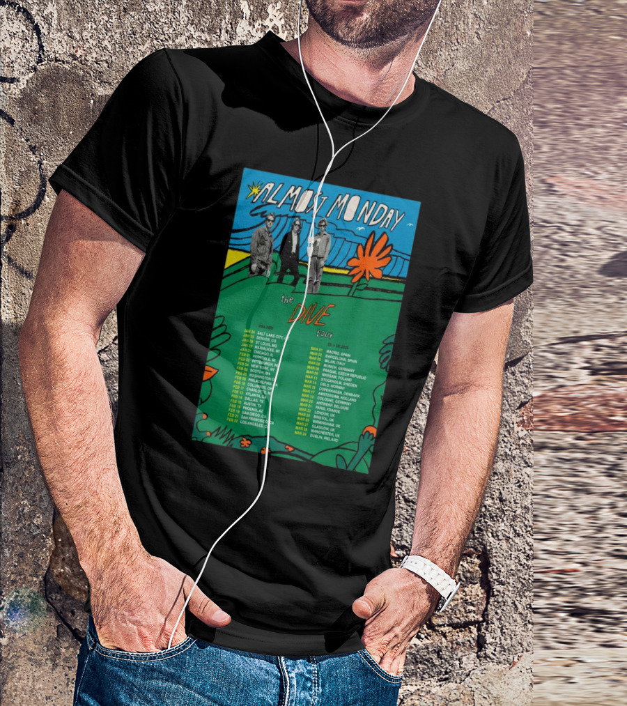 Almost Monday The Dive Tour USA 2025 Salt Lake City To Los Angeles T-Shirt