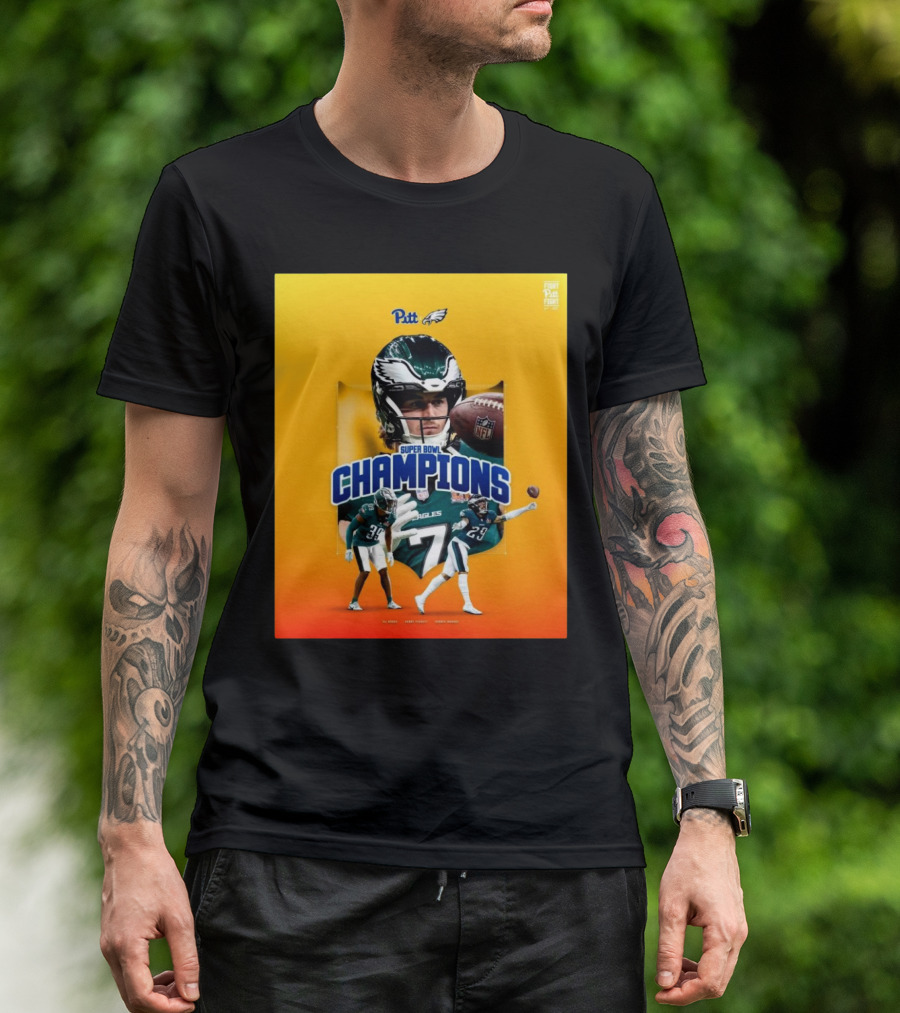 Pitt Panthers Football Kenny Pickett A.J. Woods Avonte Maddox Eagles Super Bowl Champions T-Shirt