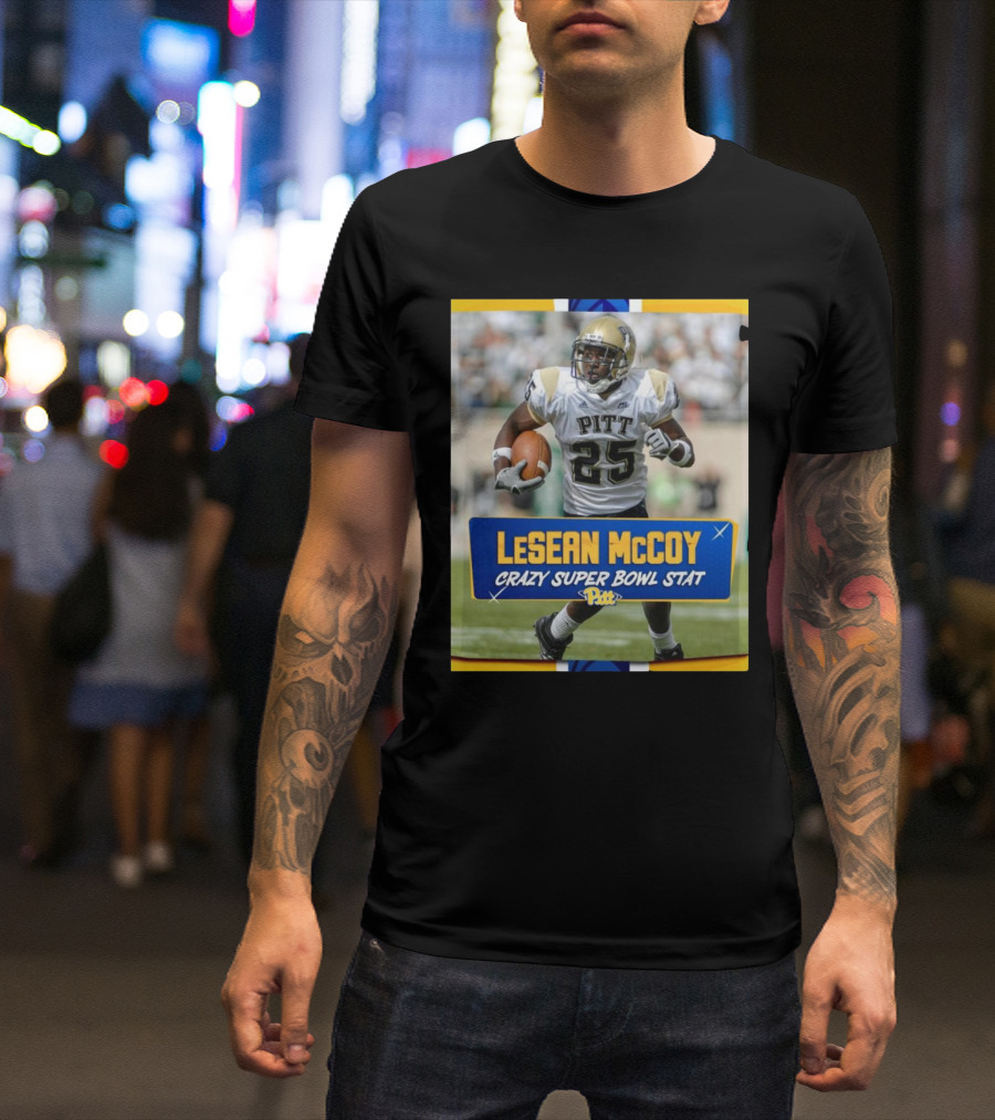 Pitt Panthers LeSean McCoy Crazy Super Bowl Stat Chiefs Vs Birds Shady T-Shirt
