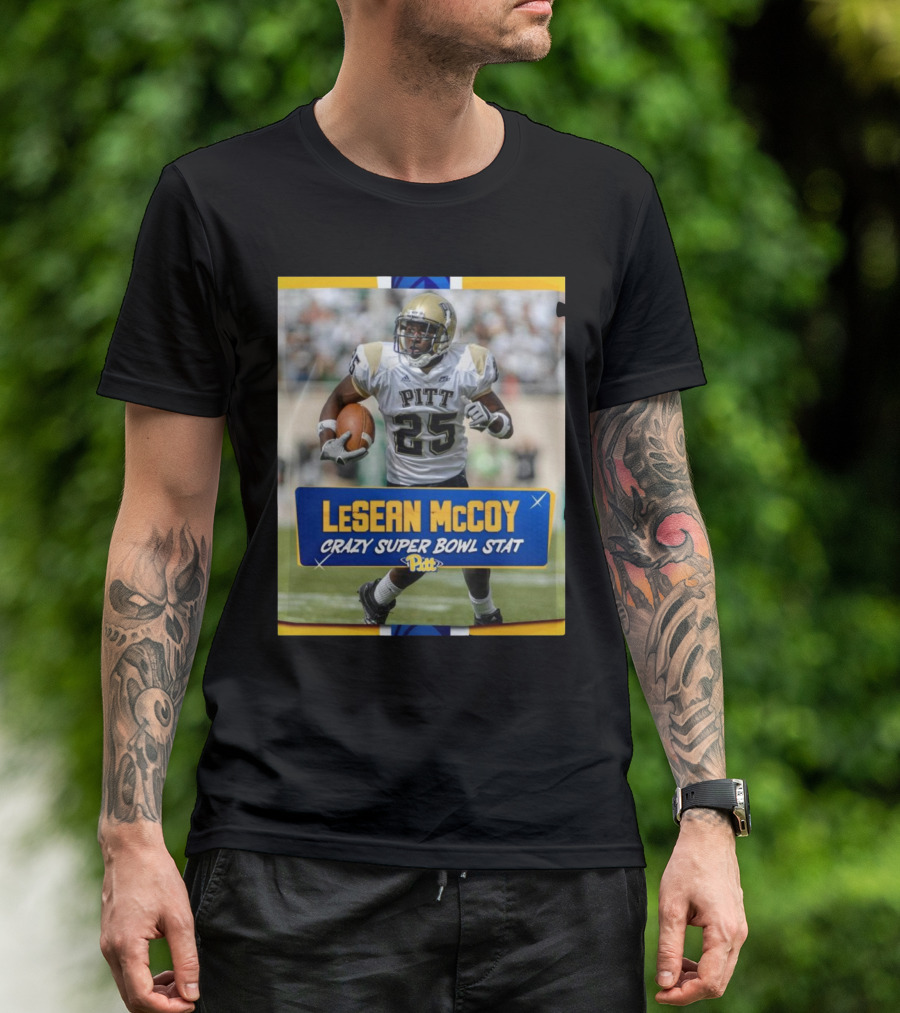 Pitt Panthers LeSean McCoy Crazy Super Bowl Stat Chiefs Vs Birds Shady T-Shirt