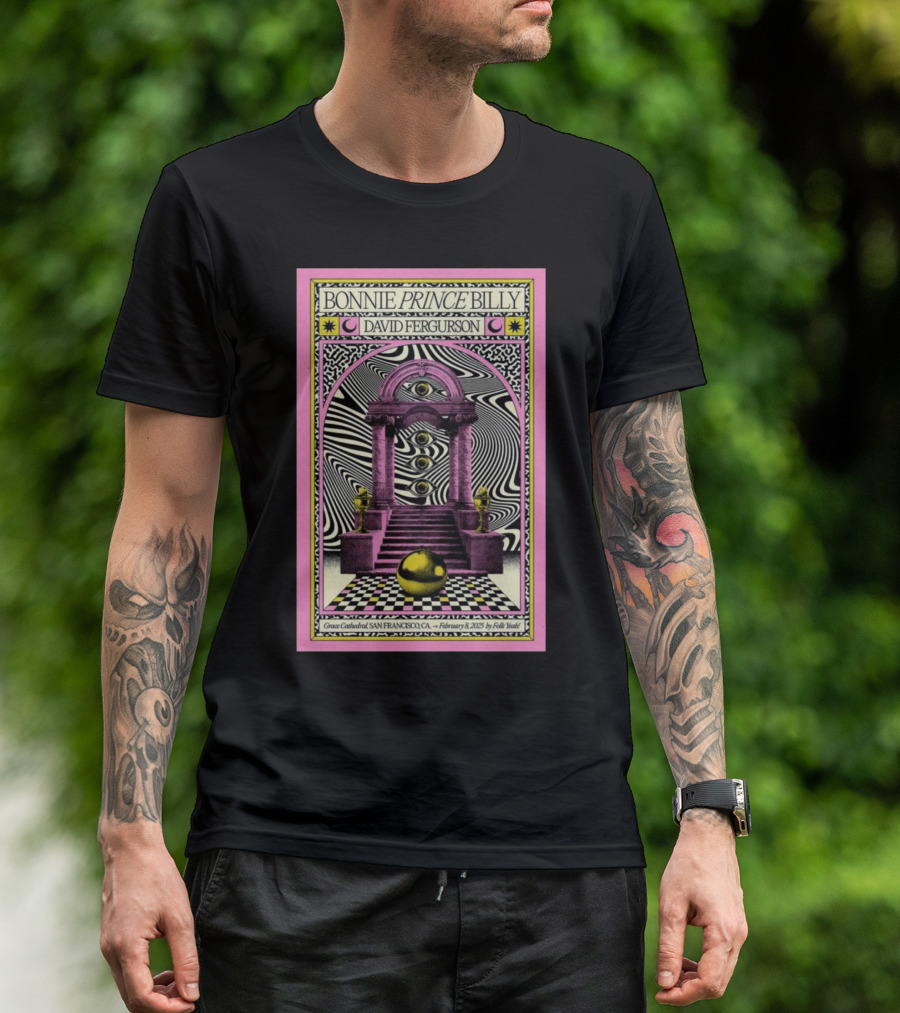 Bonnie Prince Billy David Ferguson Grace Cathedral San Francisco February 8 2025 T-Shirt