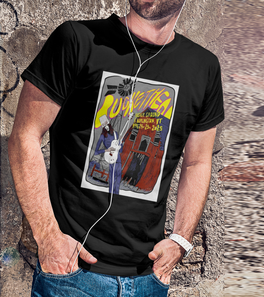 Buckethead Higher Ground South Burlington VT April 24-25 2025 Windmill And Barn T-Shirt