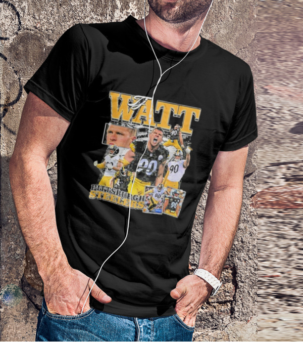 Pittsburgh Steelers TJ Watt 90 Collage T-Shirt