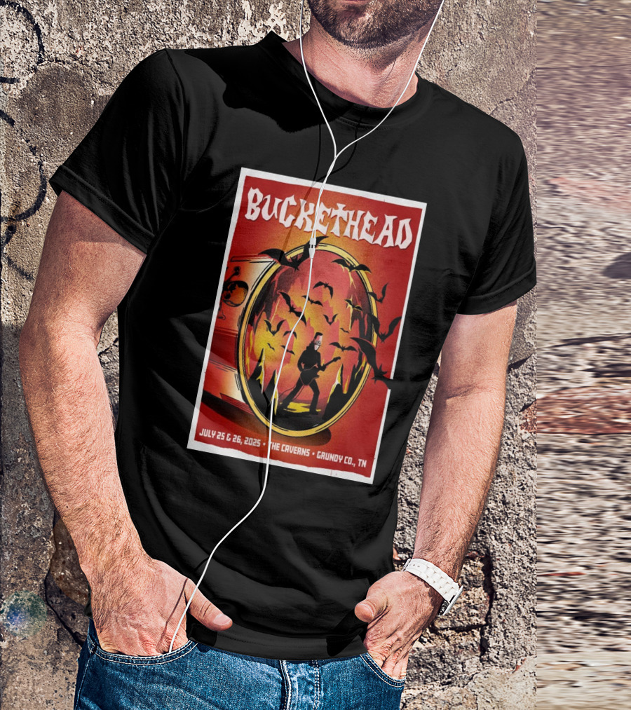 Buckethead The Caverns Grundy County TN July 25-26 2025 T-Shirt