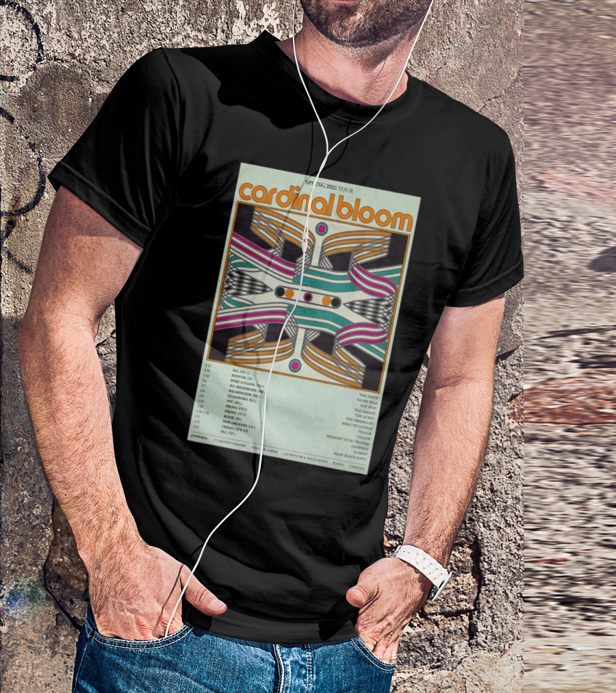 Cardinal Bloom Spring 2025 Tour SLC UT The Depot Denver CO Glove Hall T-Shirt