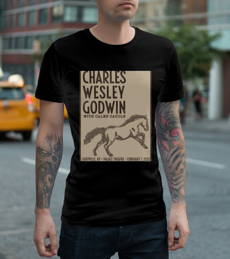 Charles Wesley Godwin With Caleb Caudle February 7 2025 Louisville Palace Theatre KY Event T-Shirt