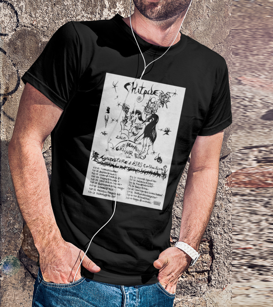 Chat Pile 2025 European Tour Cities Featuring Agriculture And HIRS Collective T-Shirt